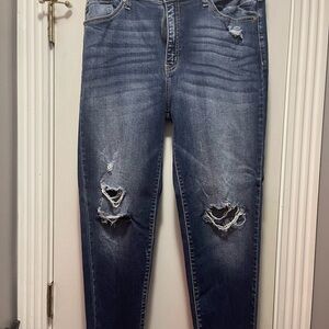 KanCan Dark Blue Distressed Skinny Jeans